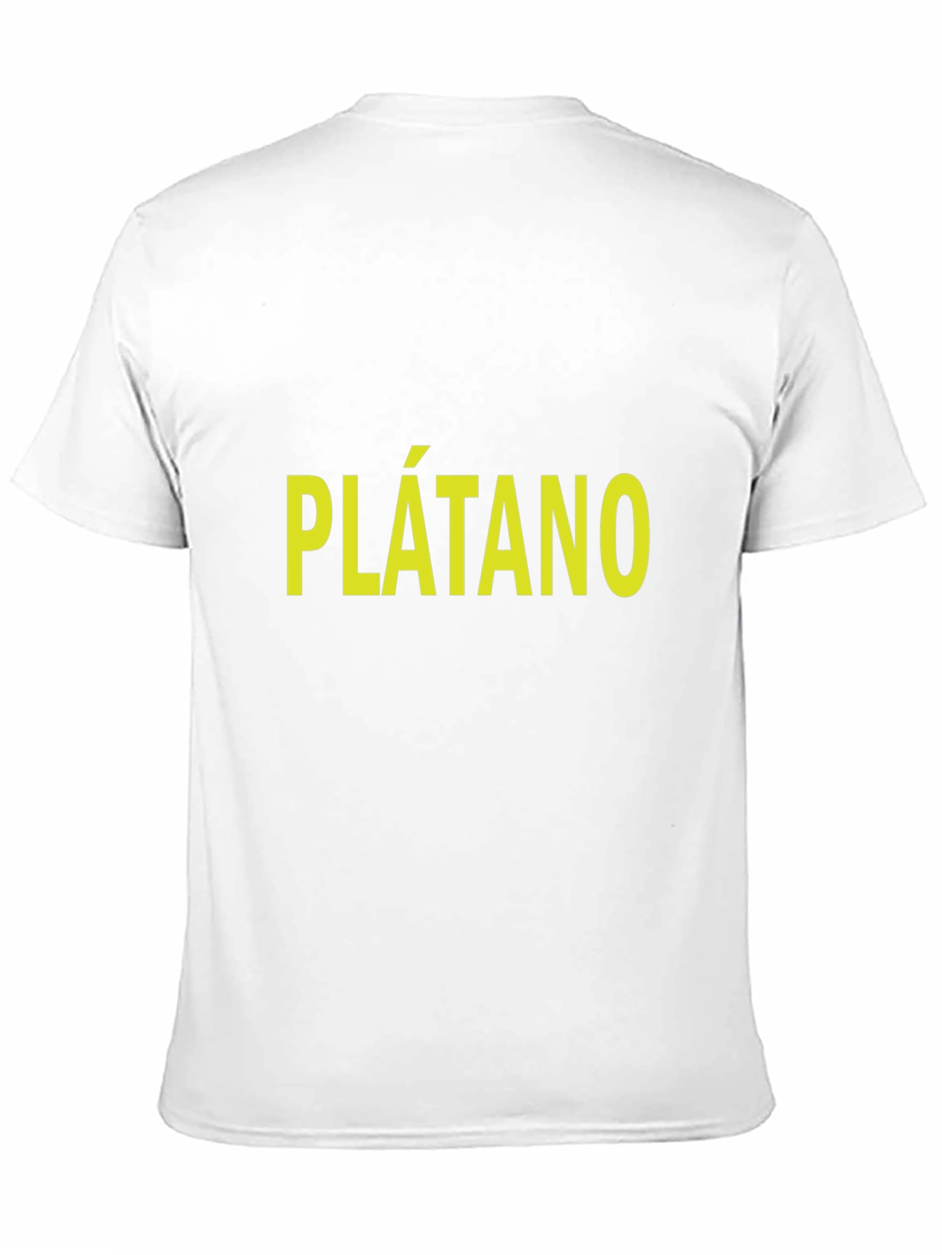 Plátano T-Shirt - Bold Yellow Text on Black