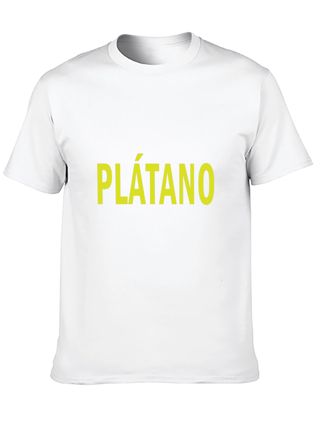 Plátano T-Shirt - Bold Yellow Text on Black