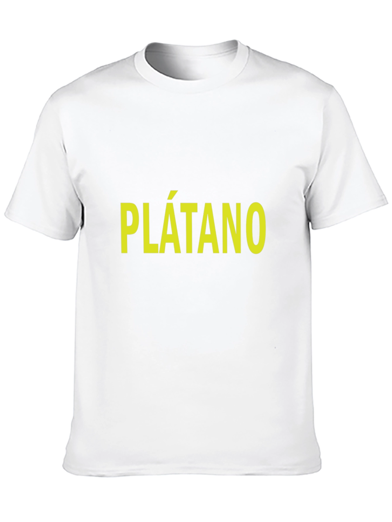 Plátano T-Shirt - Bold Yellow Text on Black