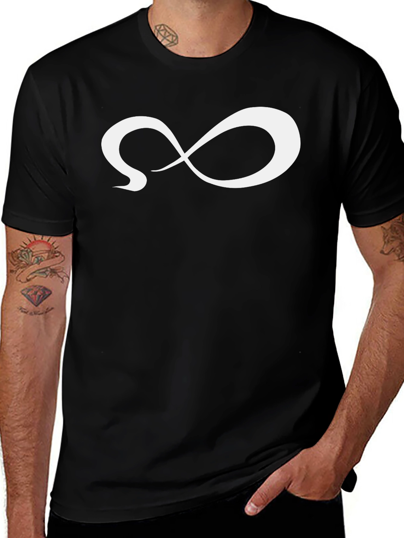 Infinity Symbol Graphic Tee - Modern Minimalist Design
