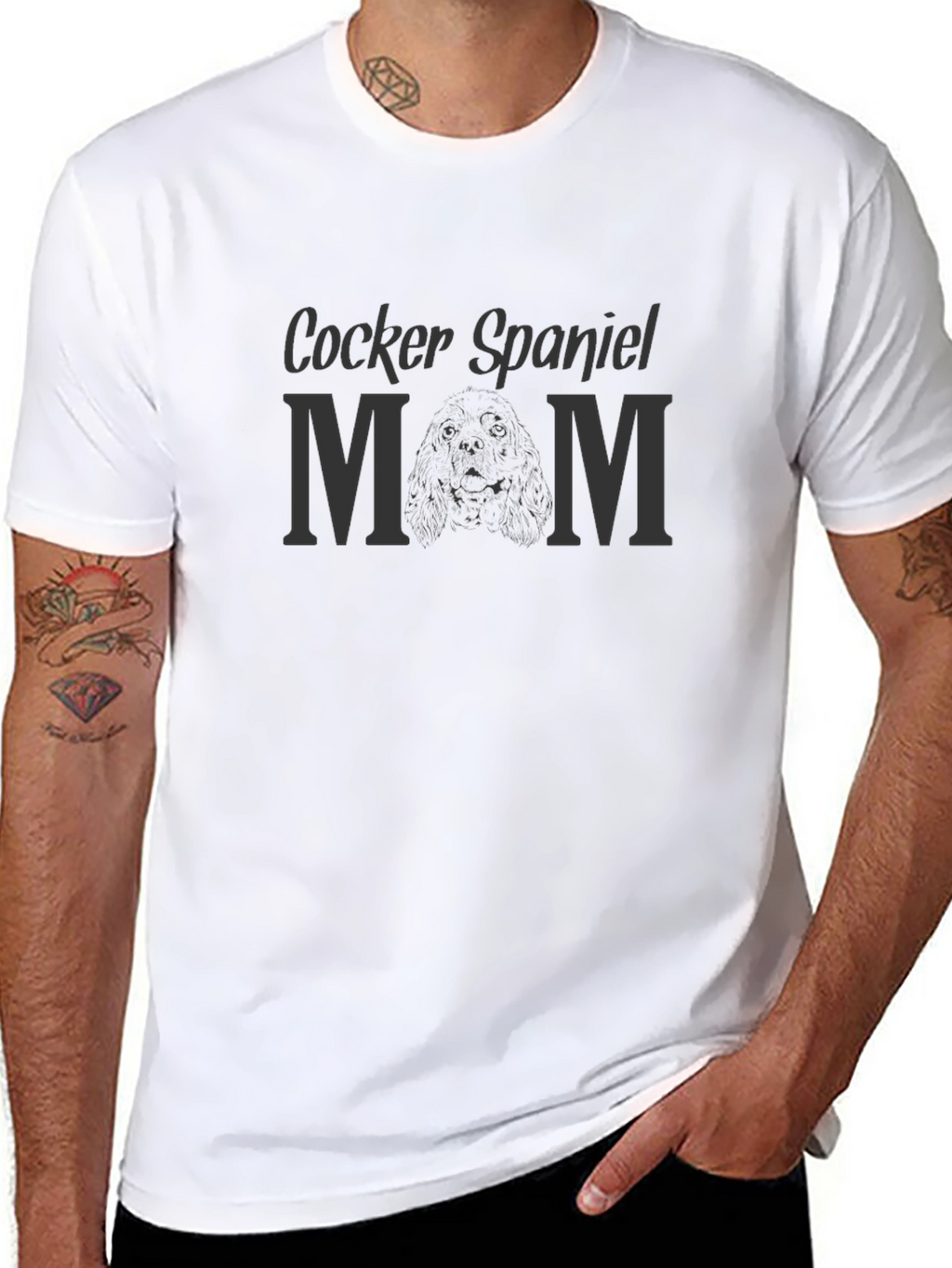 Cocker Spaniel Mom T-Shirt - Black Dog Lover Tee