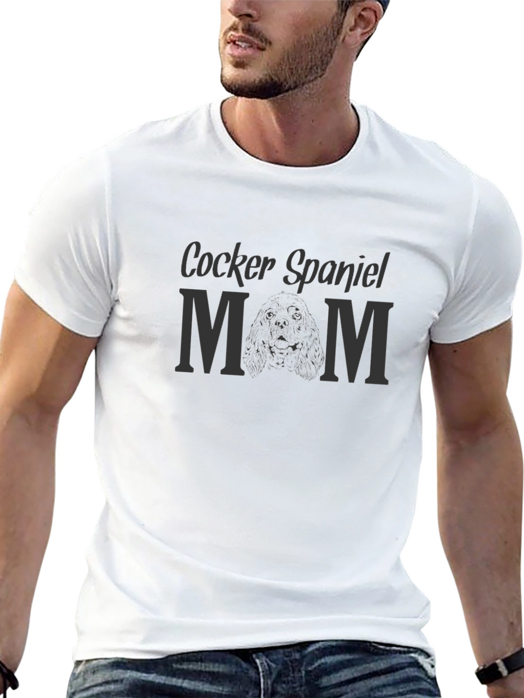 Cocker Spaniel Mom T-Shirt - Black Dog Lover Tee