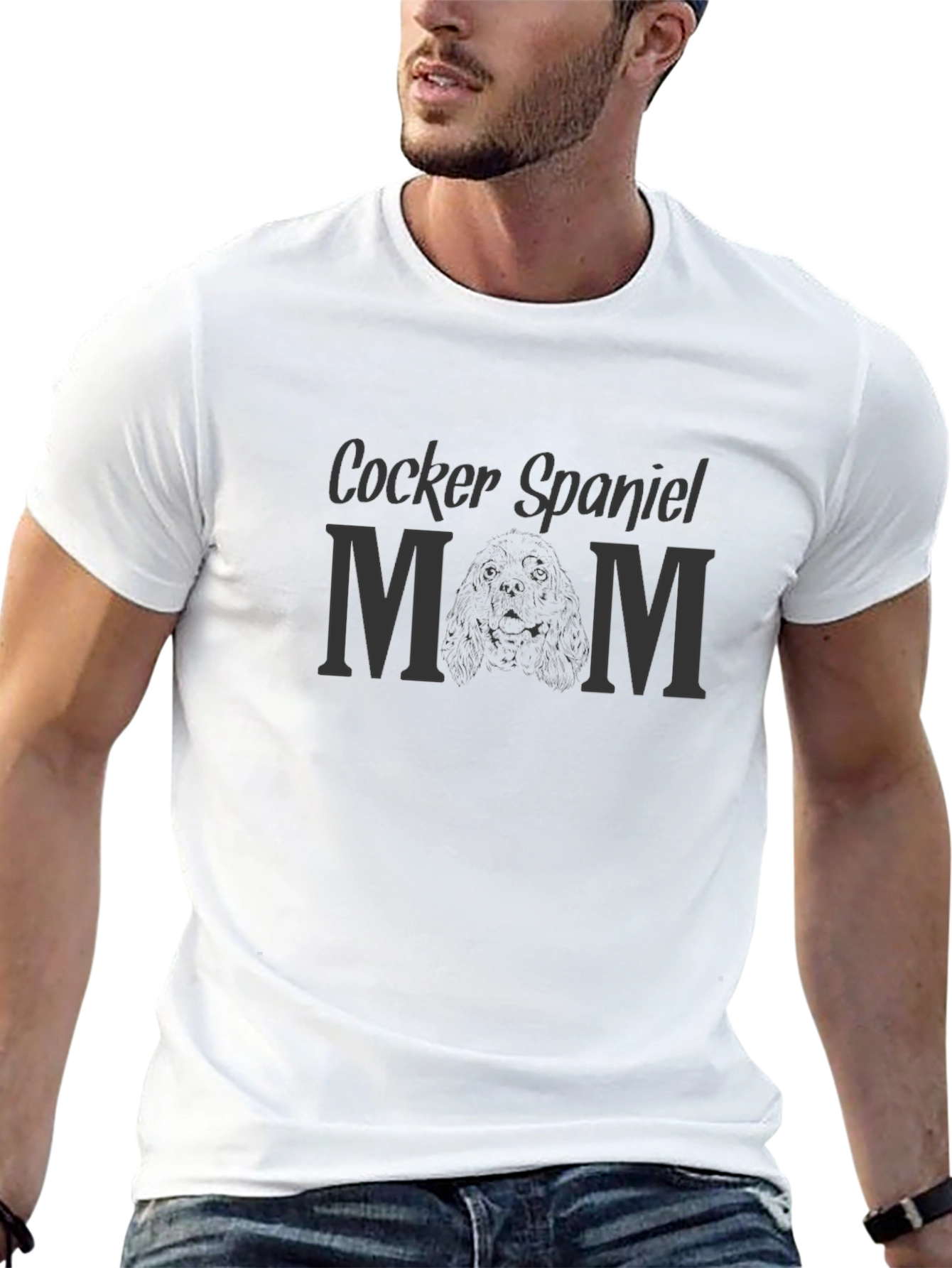 Cocker Spaniel Mom T-Shirt - Black Dog Lover Tee