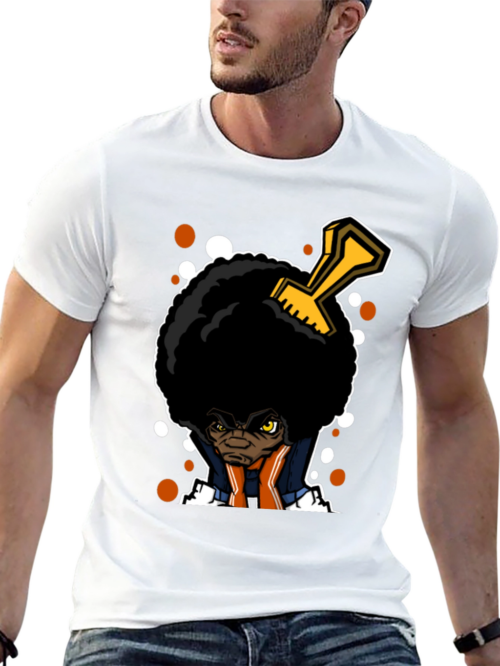 Afro Comb Graphic T-Shirt