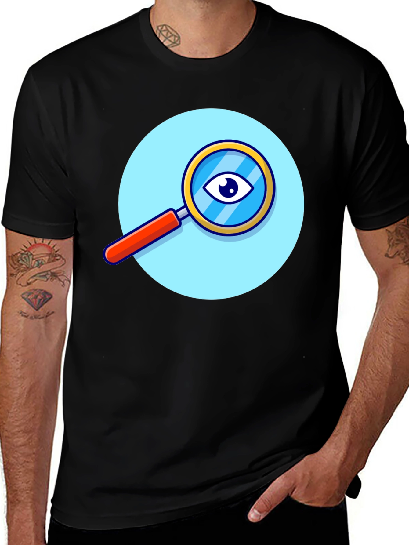 Eye See You Graphic Tee - Black Cotton Comfort