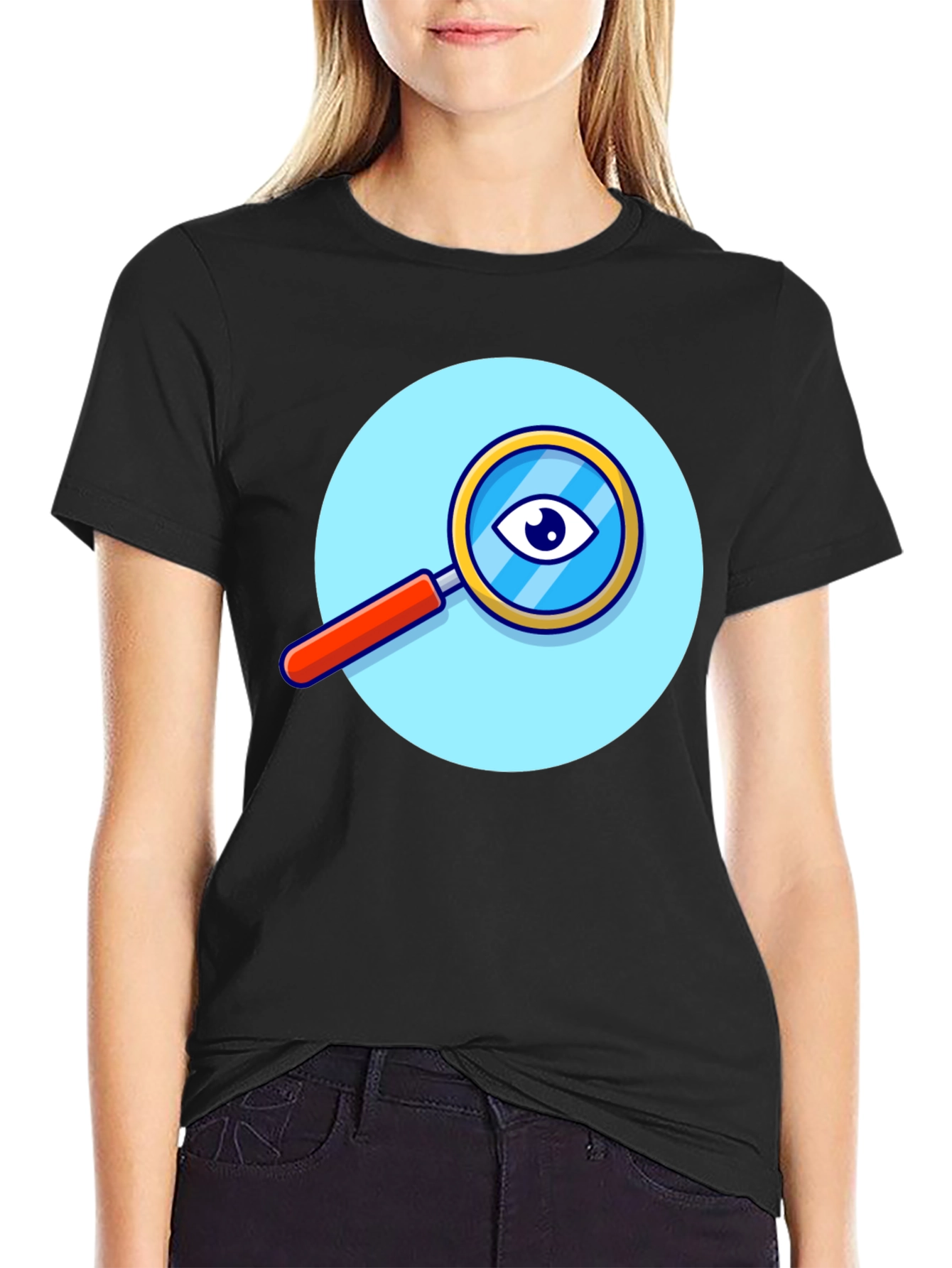 Eye See You Graphic Tee - Black Cotton Comfort