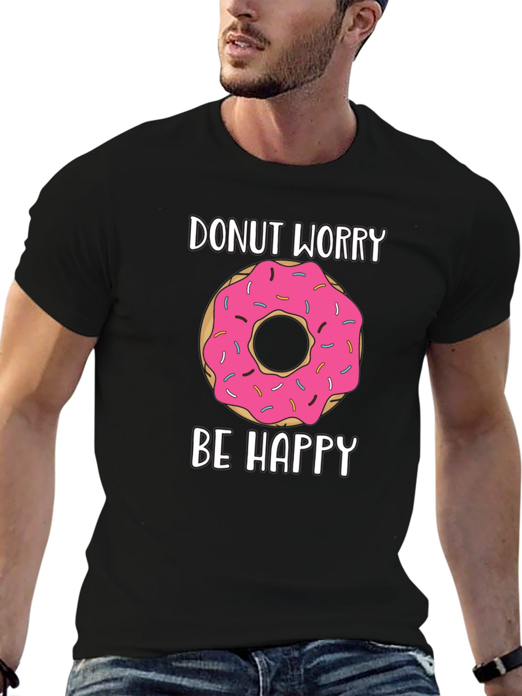 Donut Worry Be Happy Graphic Tee