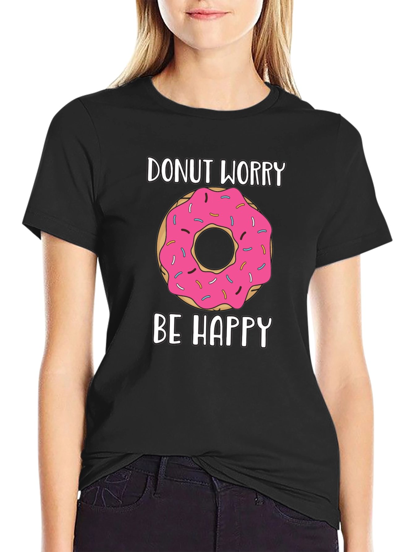 Donut Worry Be Happy Graphic Tee