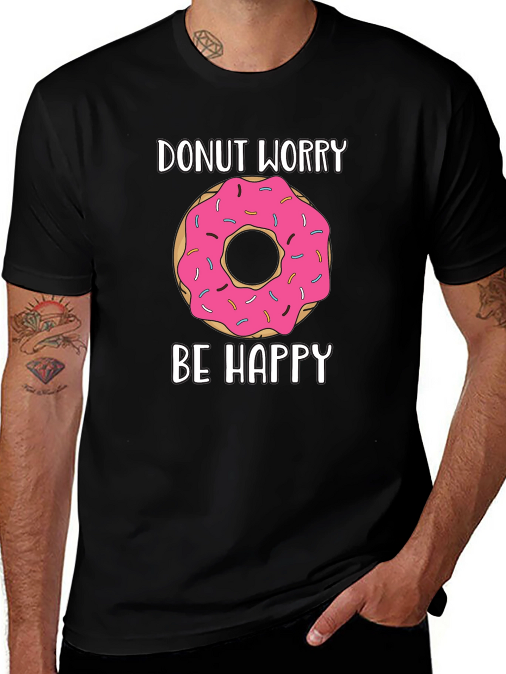 Donut Worry Be Happy Graphic Tee