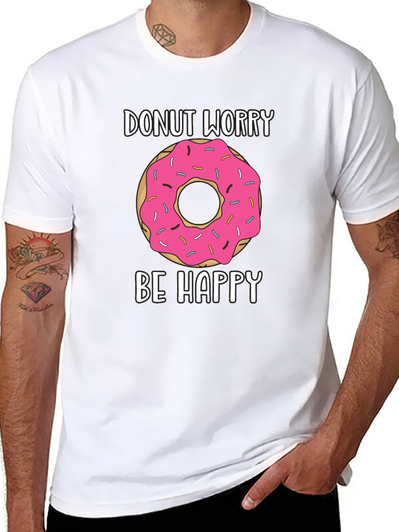 Donut Worry Be Happy Graphic Tee