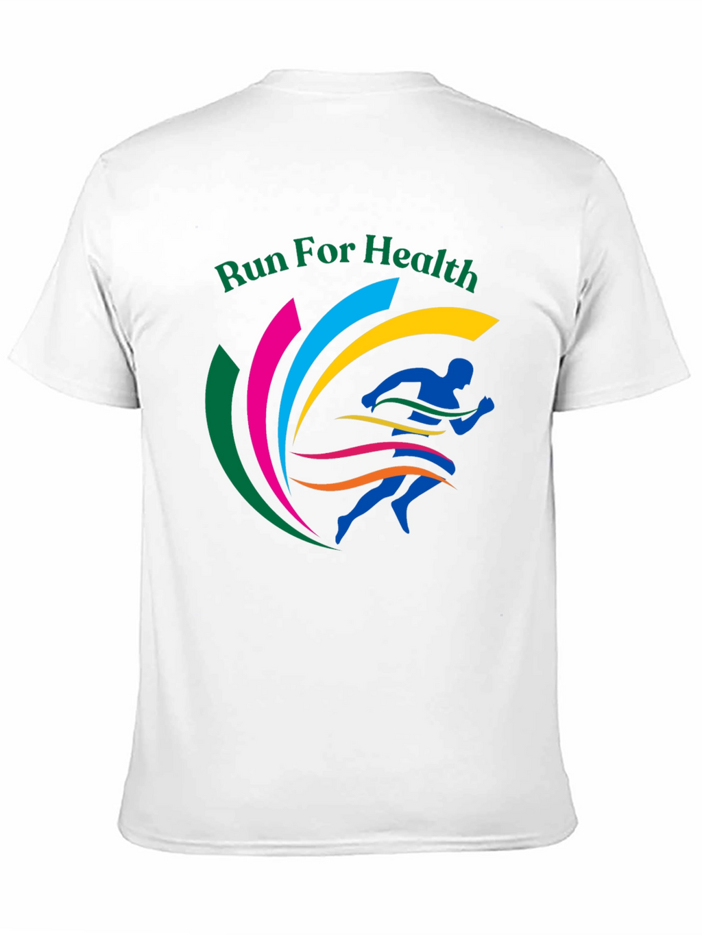 Run For Health Graphic Tee Black Cotton Blend