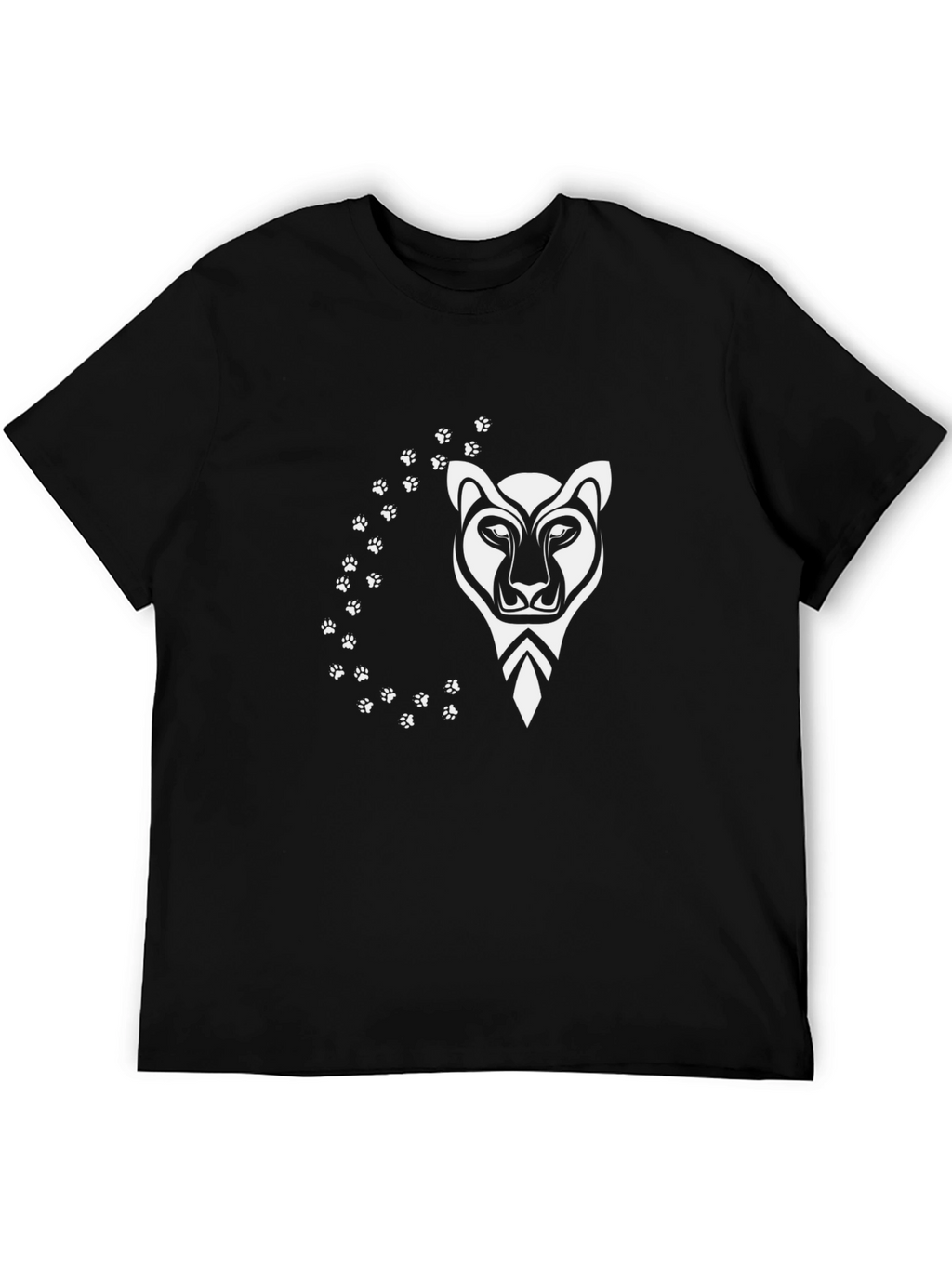 Black T-Shirt with Panther Design