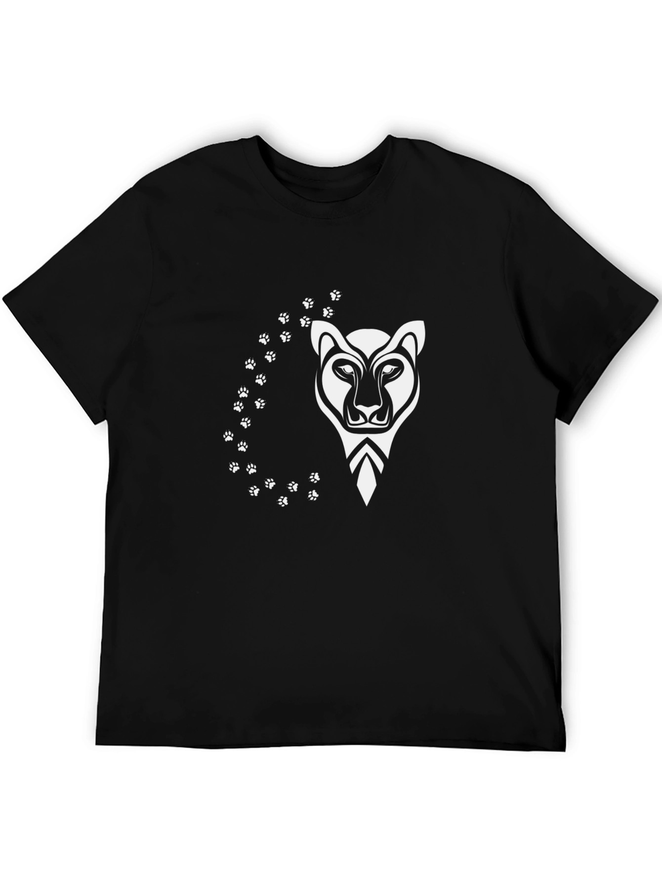 Black T-Shirt with Panther Design