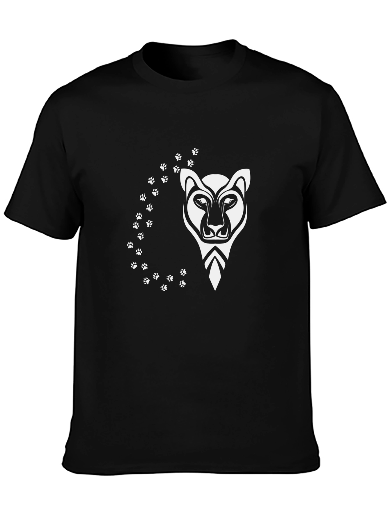 Black T-Shirt with Panther Design