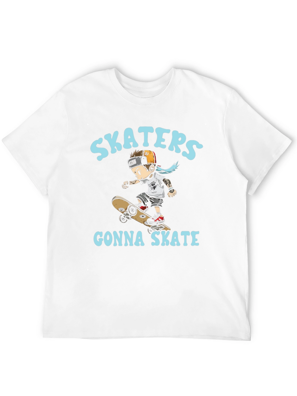 Skaters Gonna Skate T-Shirt - Black Cotton Tee