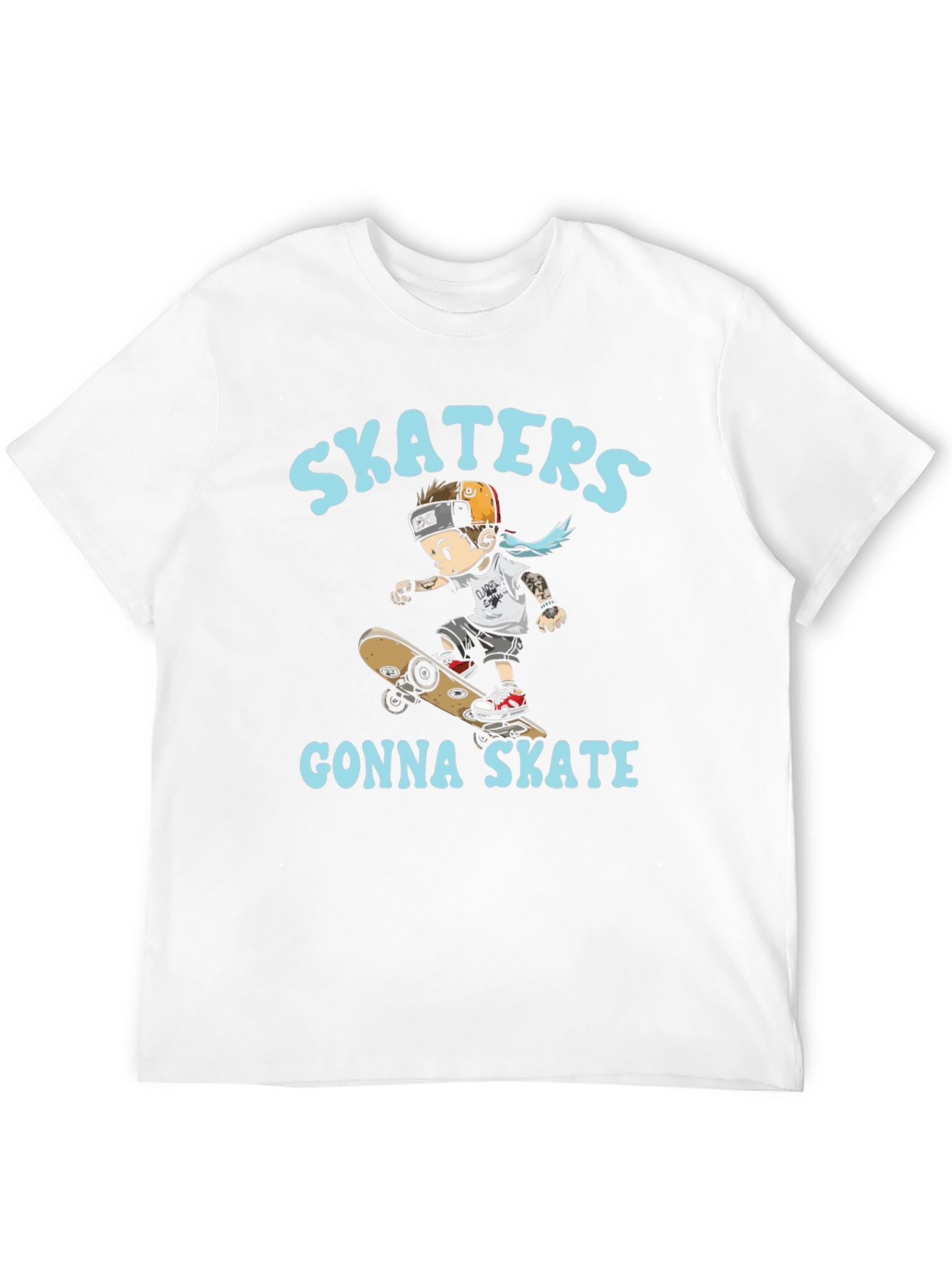 Skaters Gonna Skate T-Shirt - Black Cotton Tee