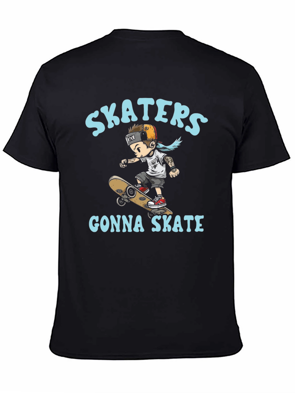 Skaters Gonna Skate T-Shirt - Black Cotton Tee
