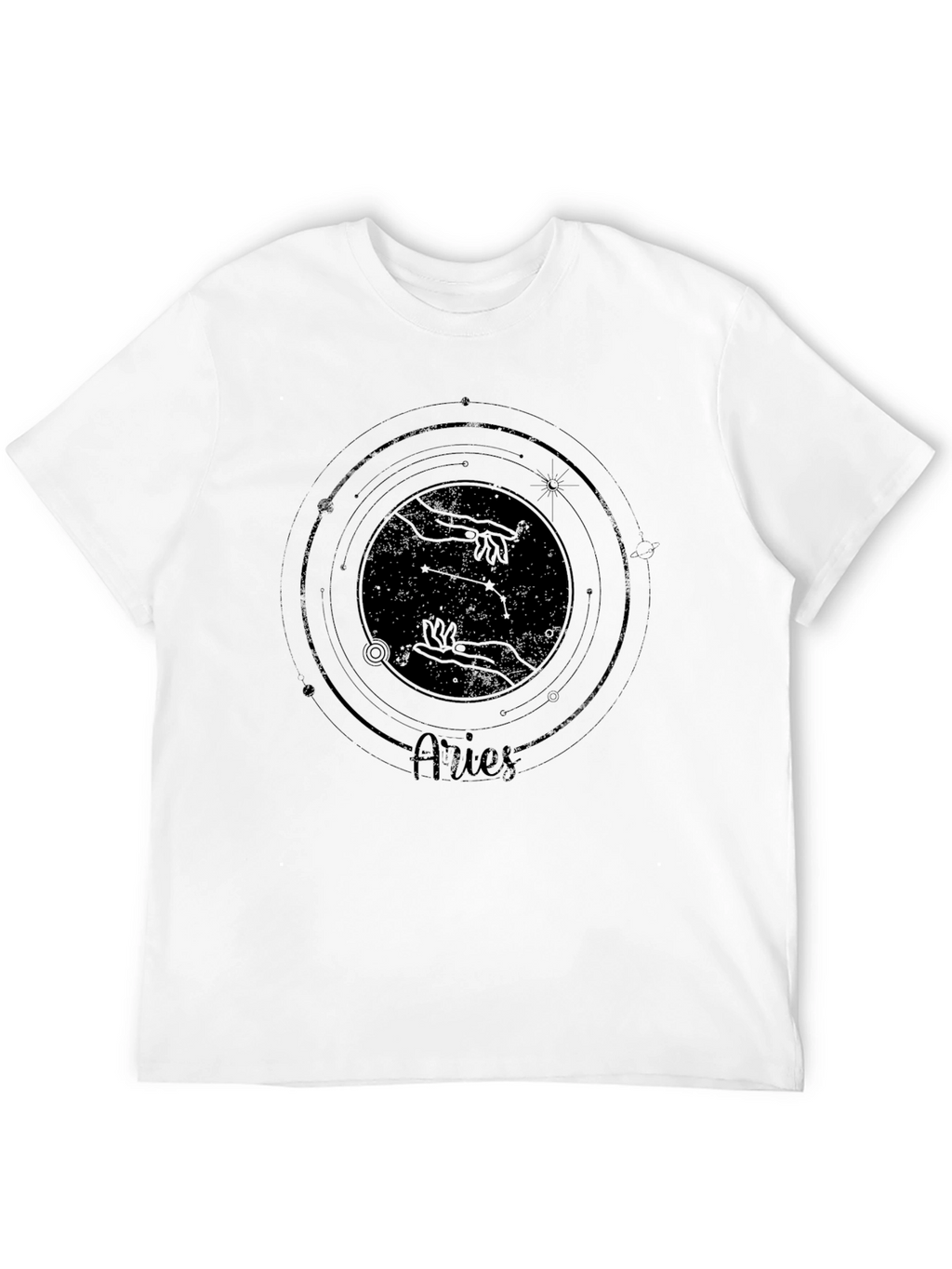 Aries Zodiac Graphic Tee - Stylish Black T-Shirt