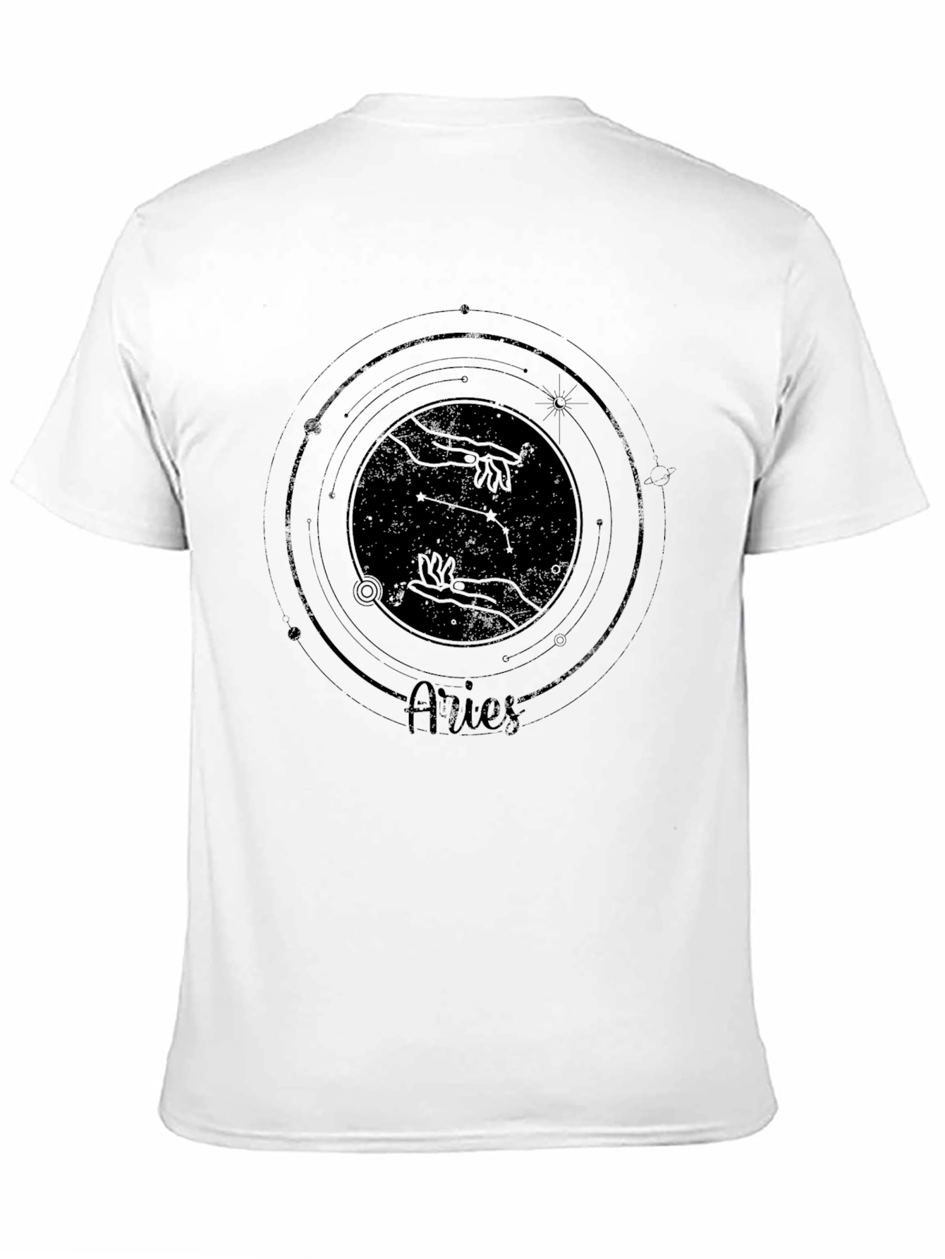 Aries Zodiac Graphic Tee - Stylish Black T-Shirt