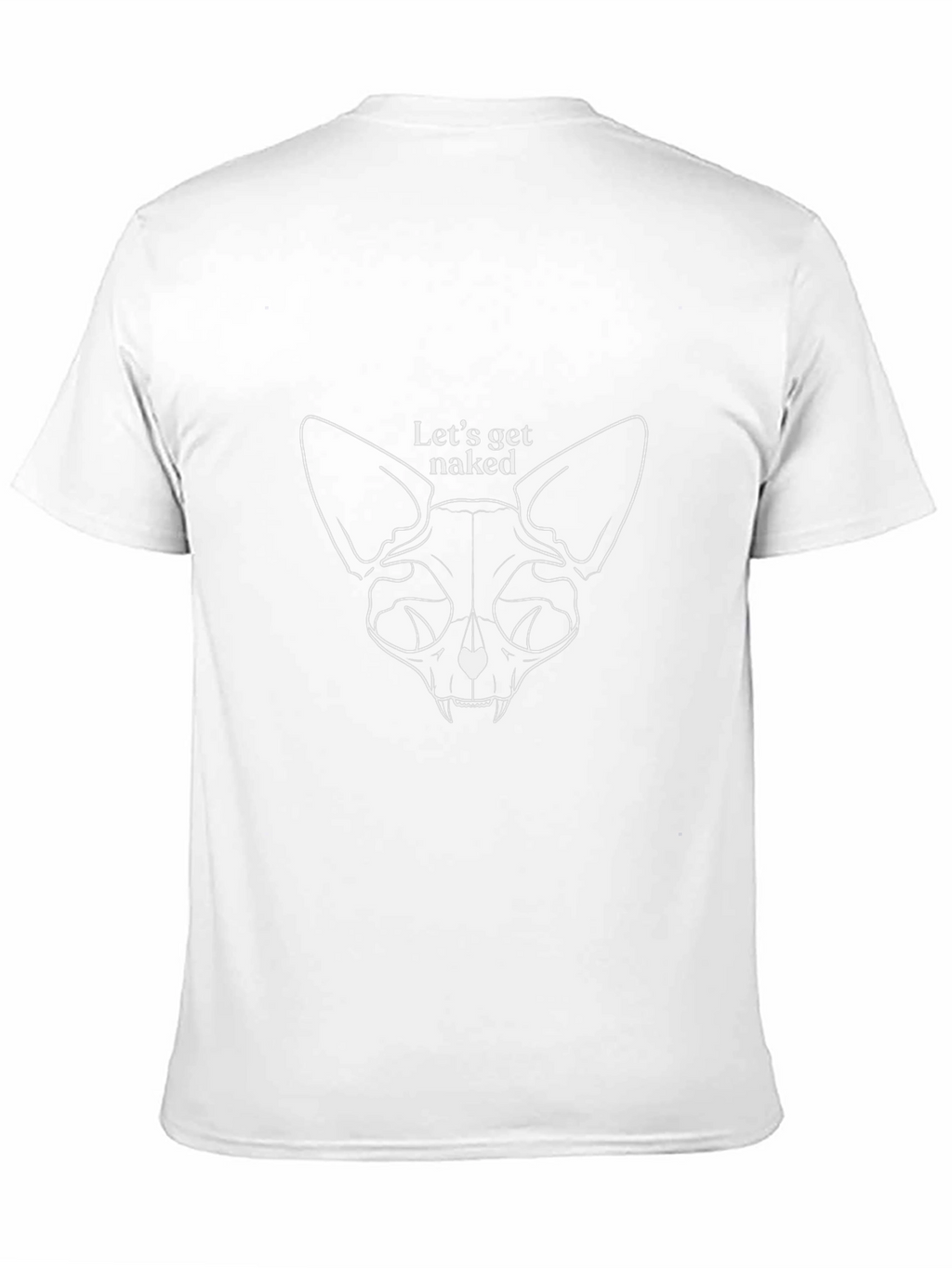 Mens Black Cat Skeleton Graphic T-Shirt
