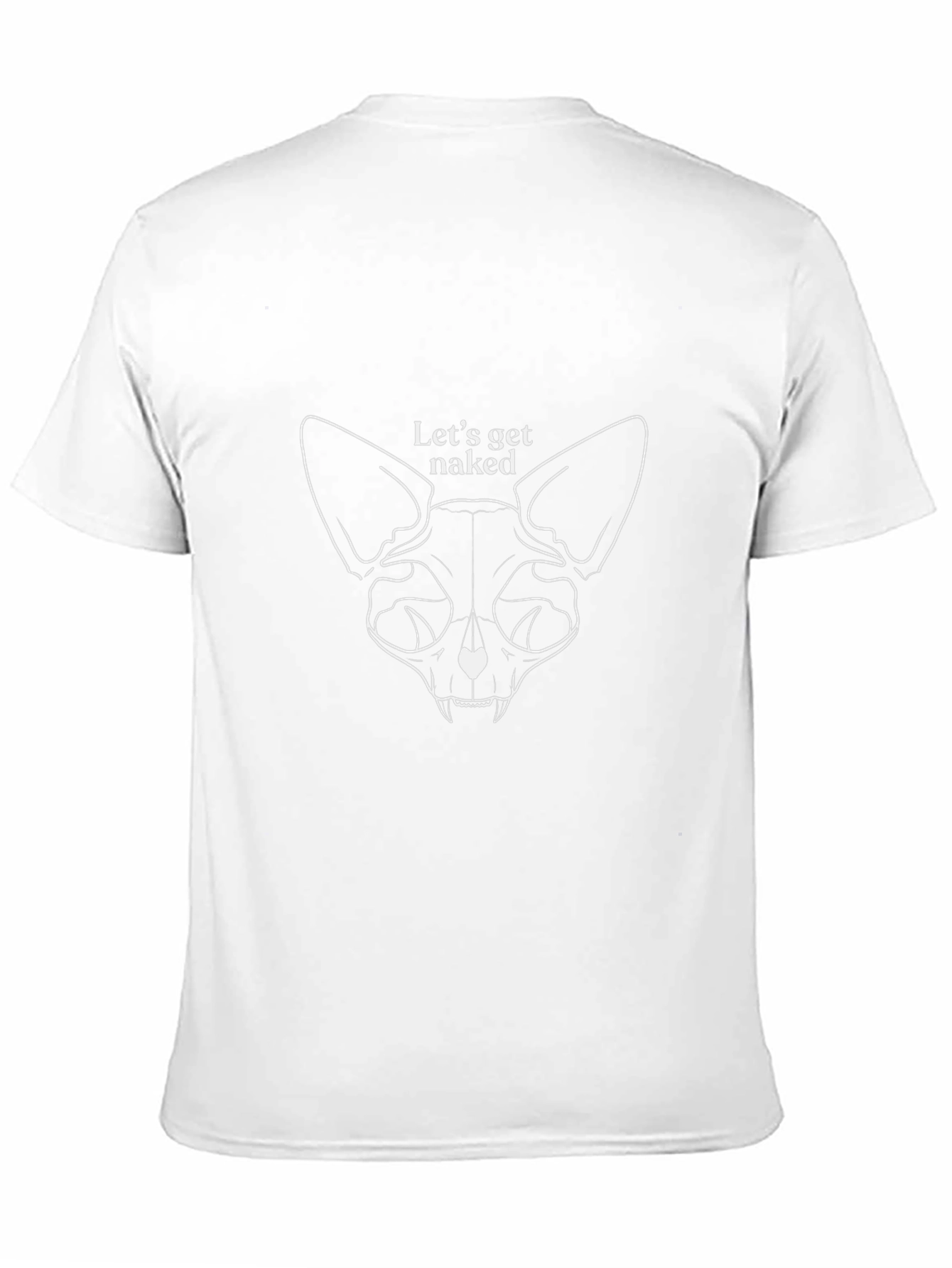 Mens Black Cat Skeleton Graphic T-Shirt