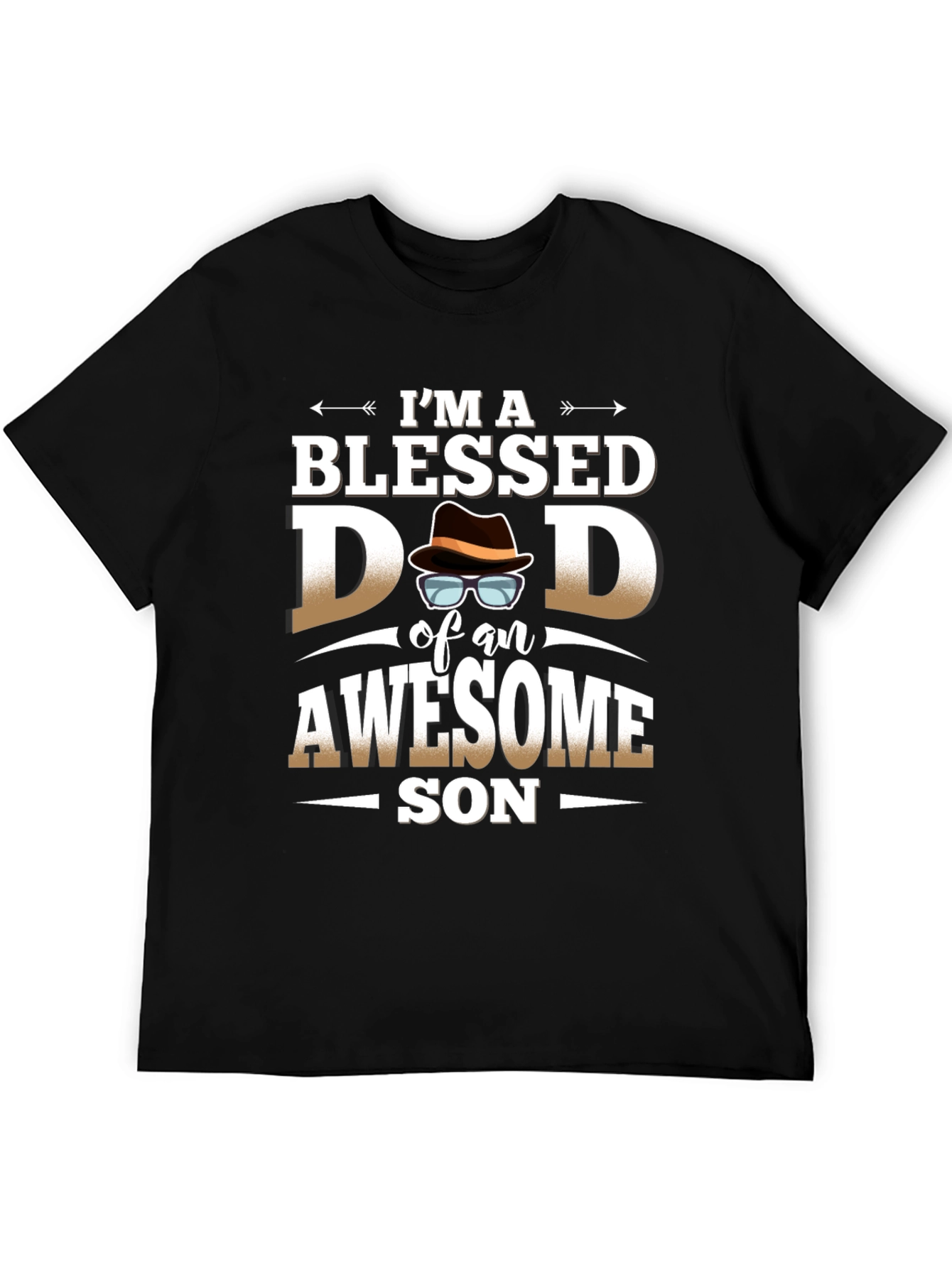 Blessed Dad Awesome Son Graphic T-Shirt