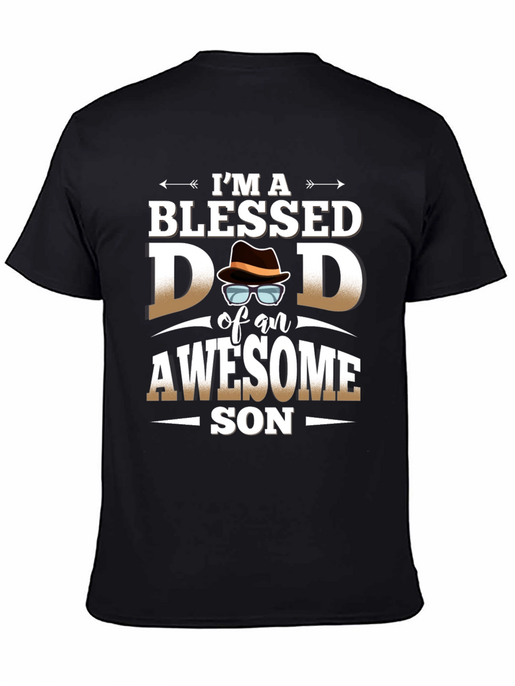 Blessed Dad Awesome Son Graphic T-Shirt
