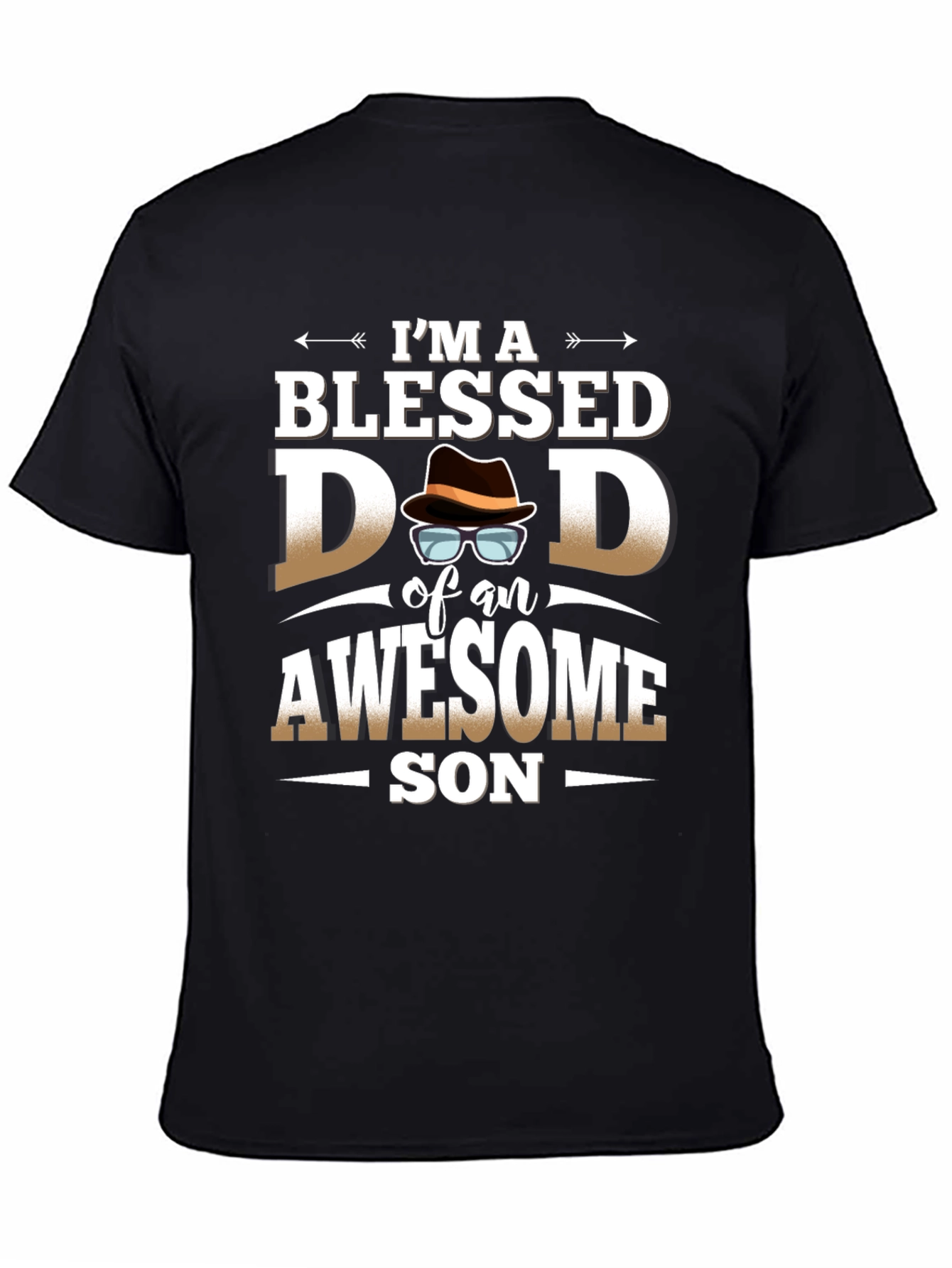 Blessed Dad Awesome Son Graphic T-Shirt