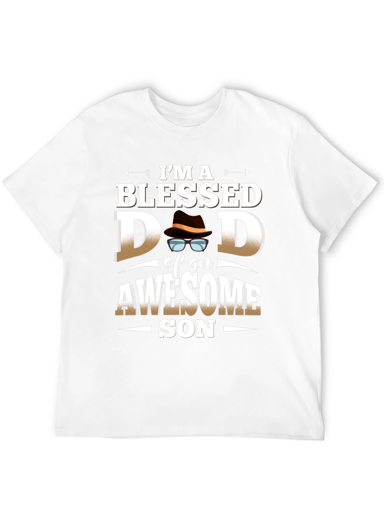 Blessed Dad Awesome Son Graphic T-Shirt