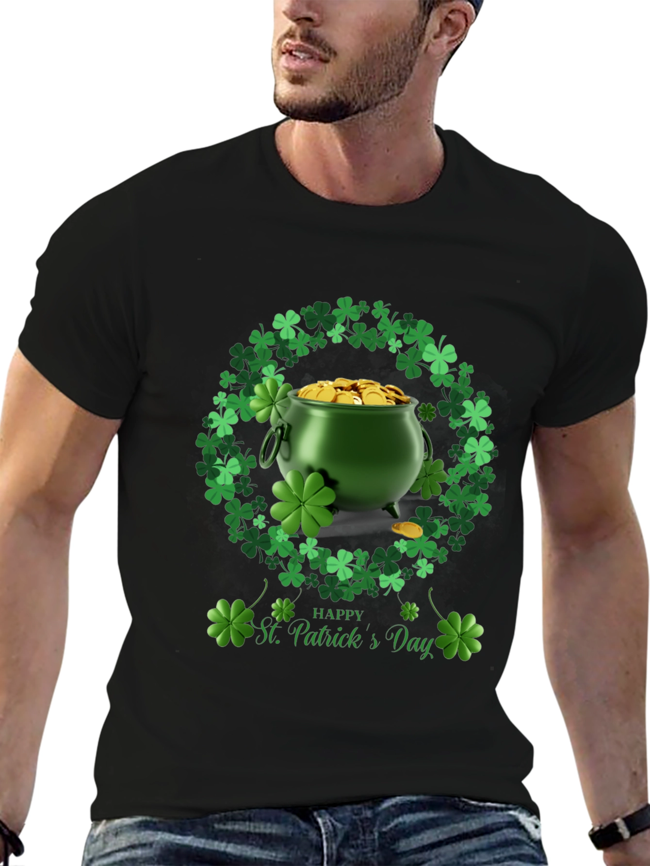 St. Patricks Day T-Shirt - Lucky Clover Design