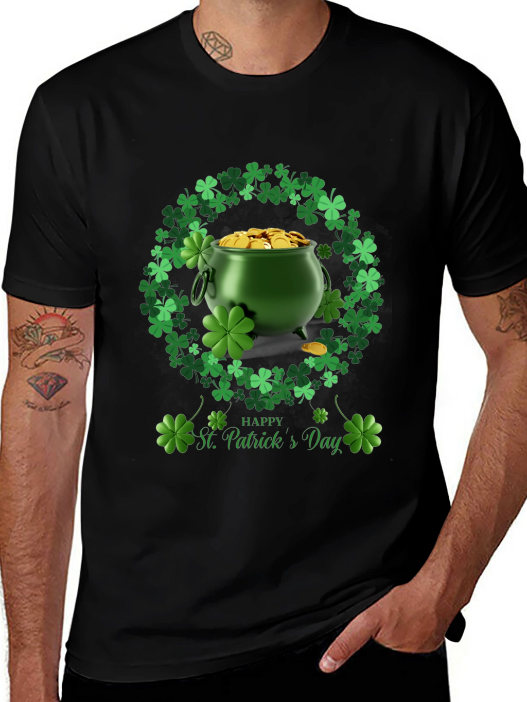 St. Patricks Day T-Shirt - Lucky Clover Design