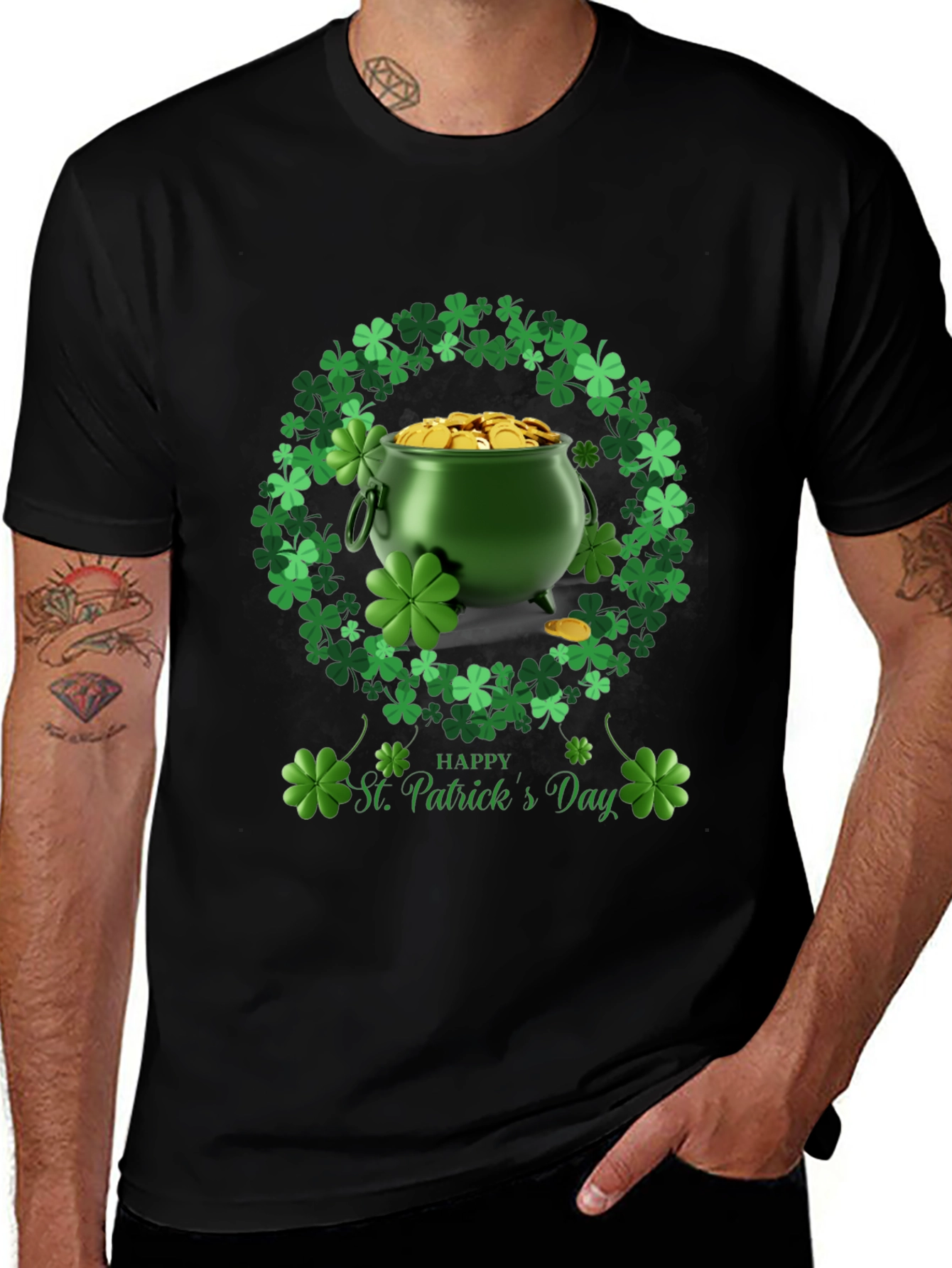 St. Patricks Day T-Shirt - Lucky Clover Design