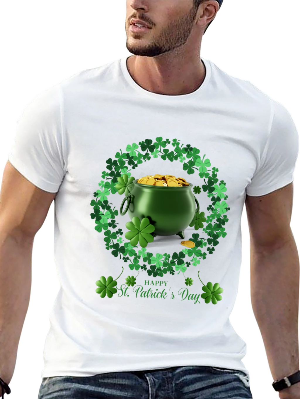 St. Patricks Day T-Shirt - Lucky Clover Design