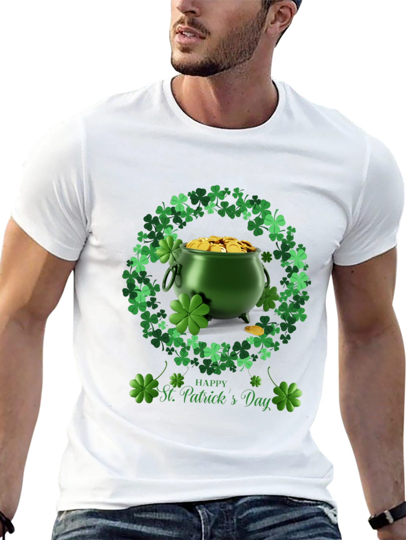 St. Patricks Day T-Shirt - Lucky Clover Design