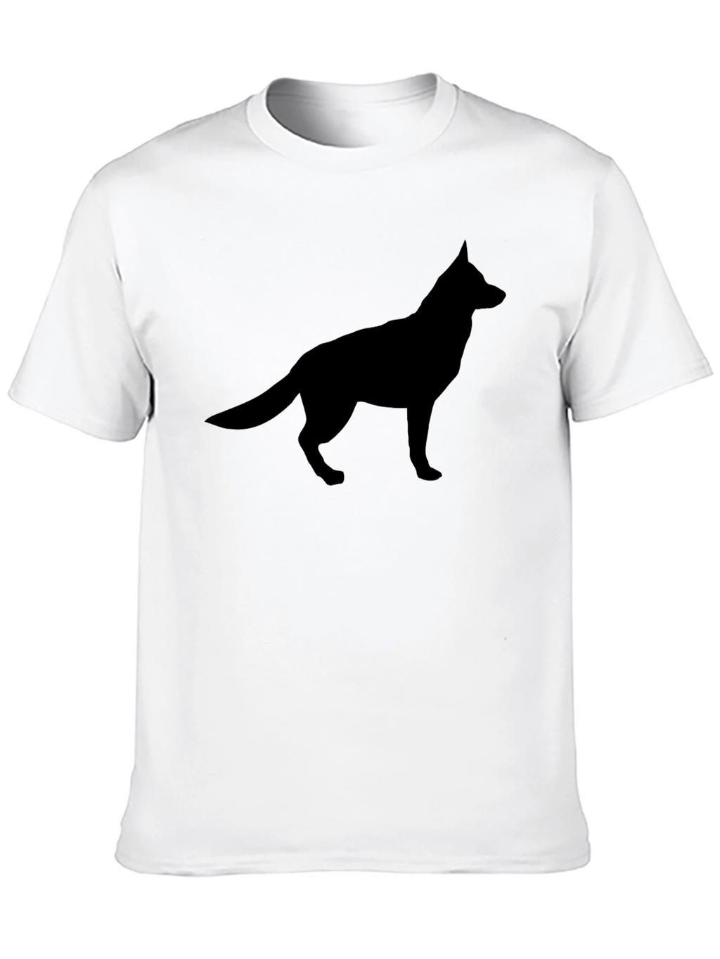 Black Dog Silhouette Tee - Modern Graphic T-Shirt