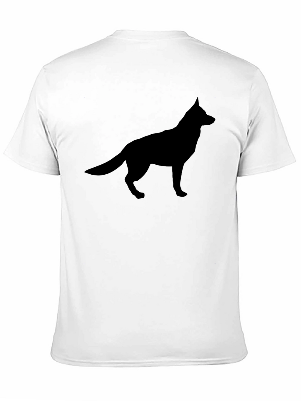 Black Dog Silhouette Tee - Modern Graphic T-Shirt