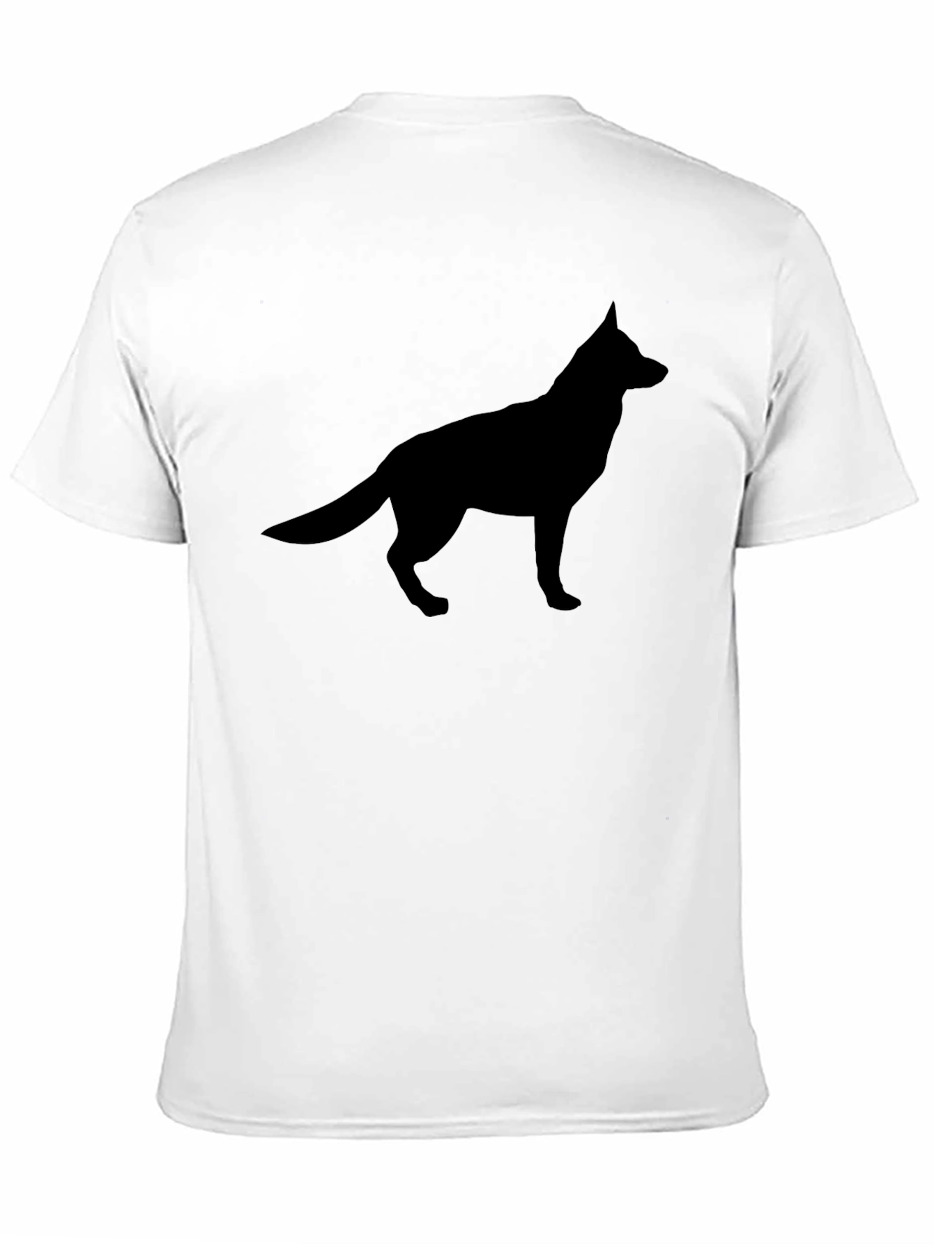 Black Dog Silhouette Tee - Modern Graphic T-Shirt