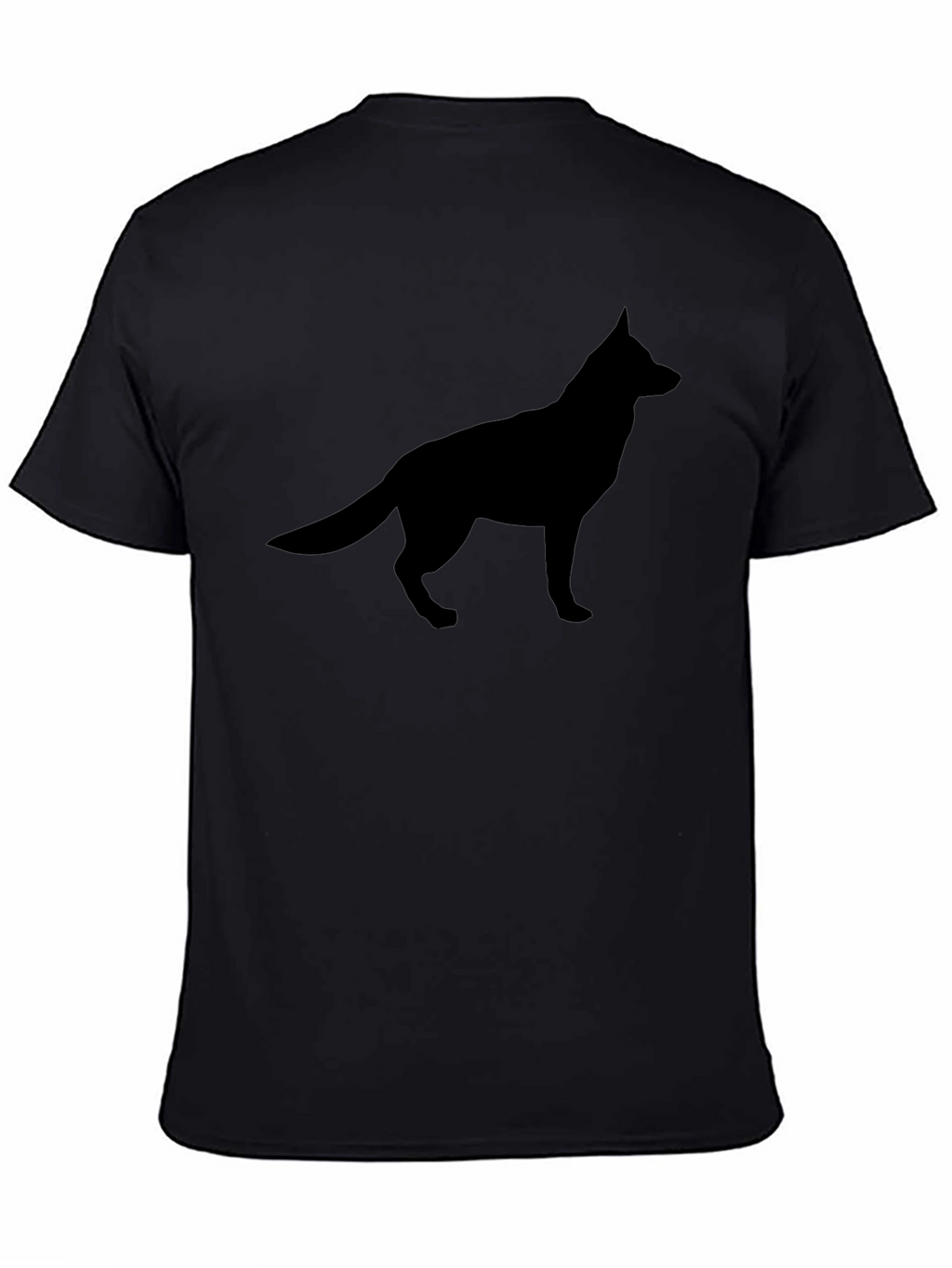 Black Dog Silhouette Tee - Modern Graphic T-Shirt