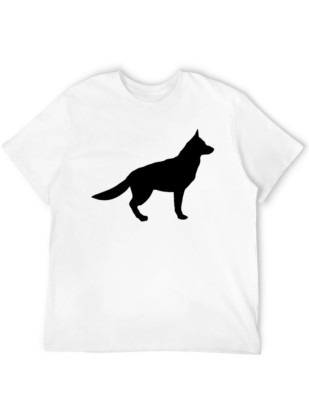Black Dog Silhouette Tee - Modern Graphic T-Shirt