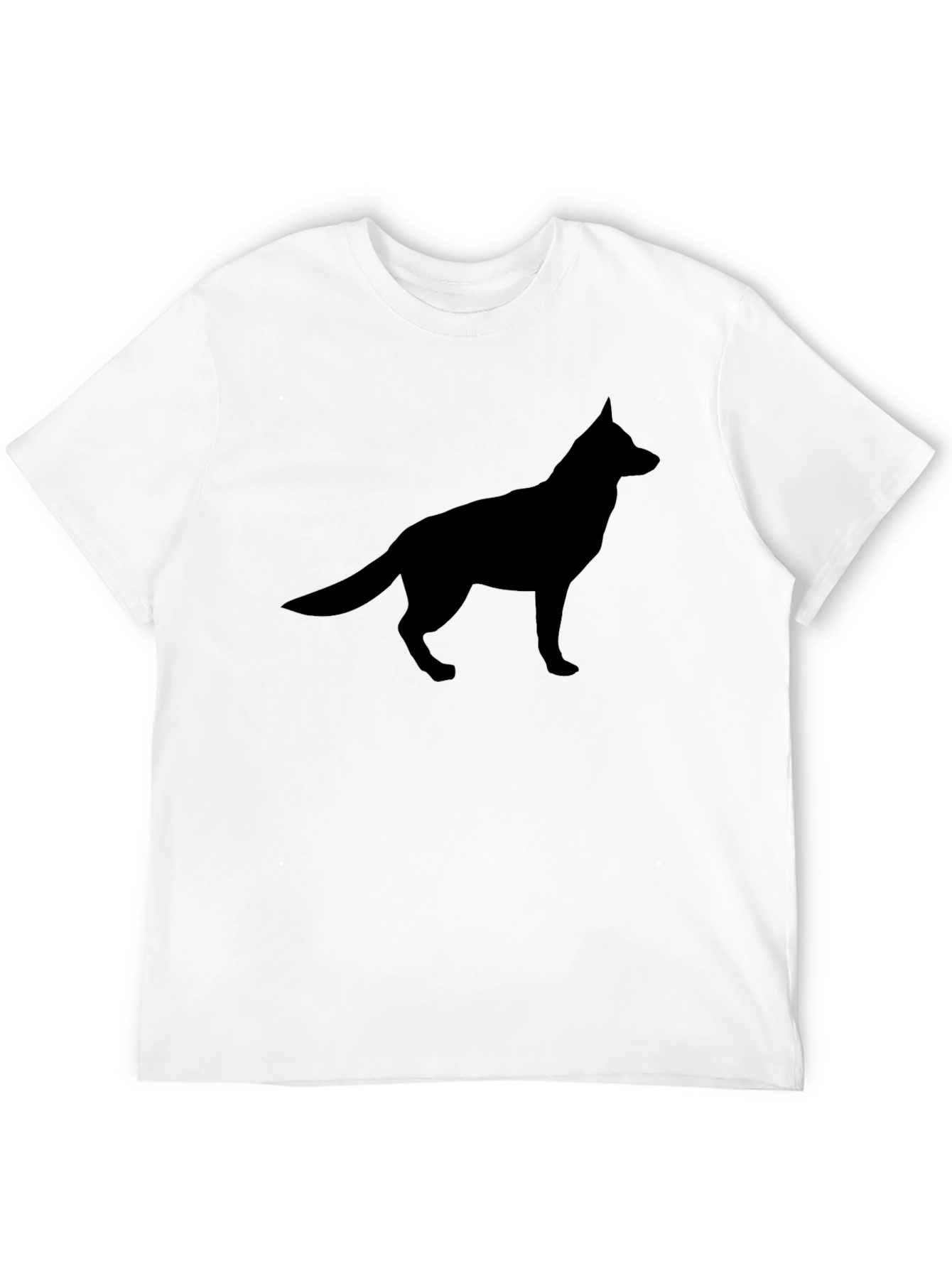 Black Dog Silhouette Tee - Modern Graphic T-Shirt