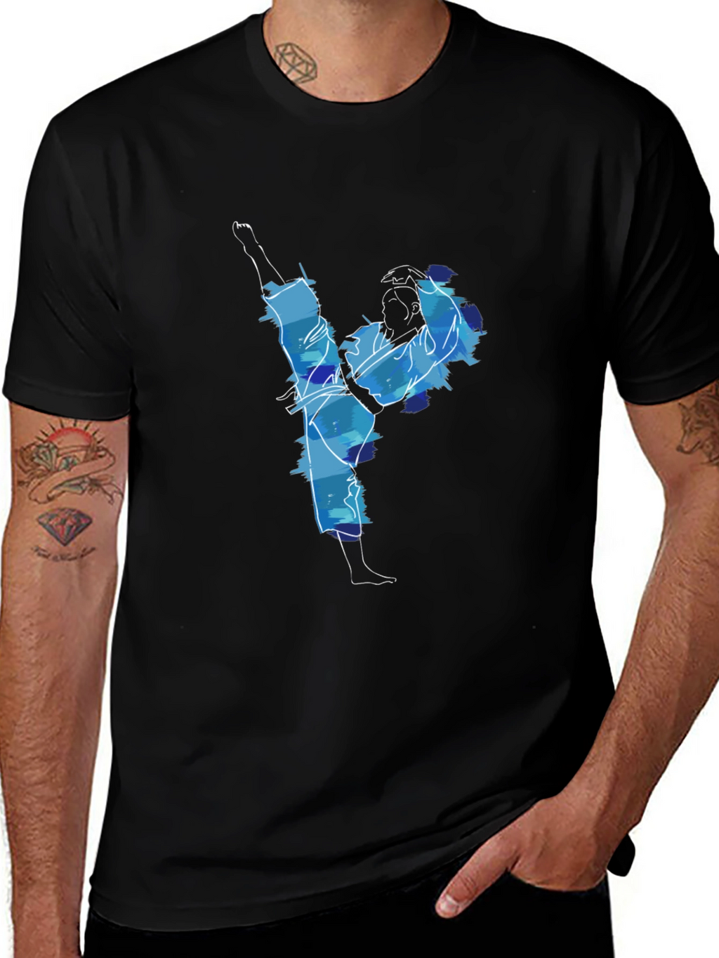 Karate High Kick T-Shirt - Action Ready
