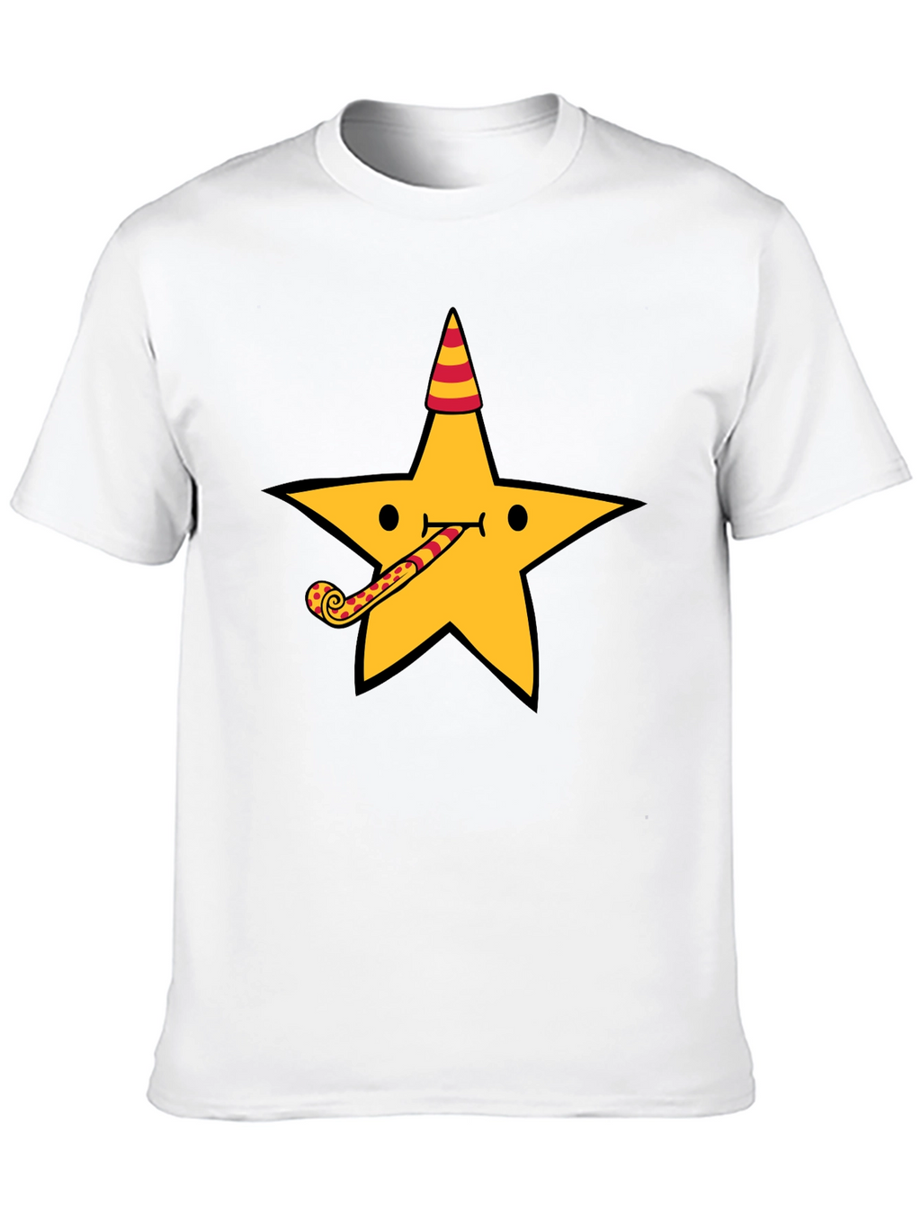 Party Star Graphic Tee - Fun Black T-Shirt