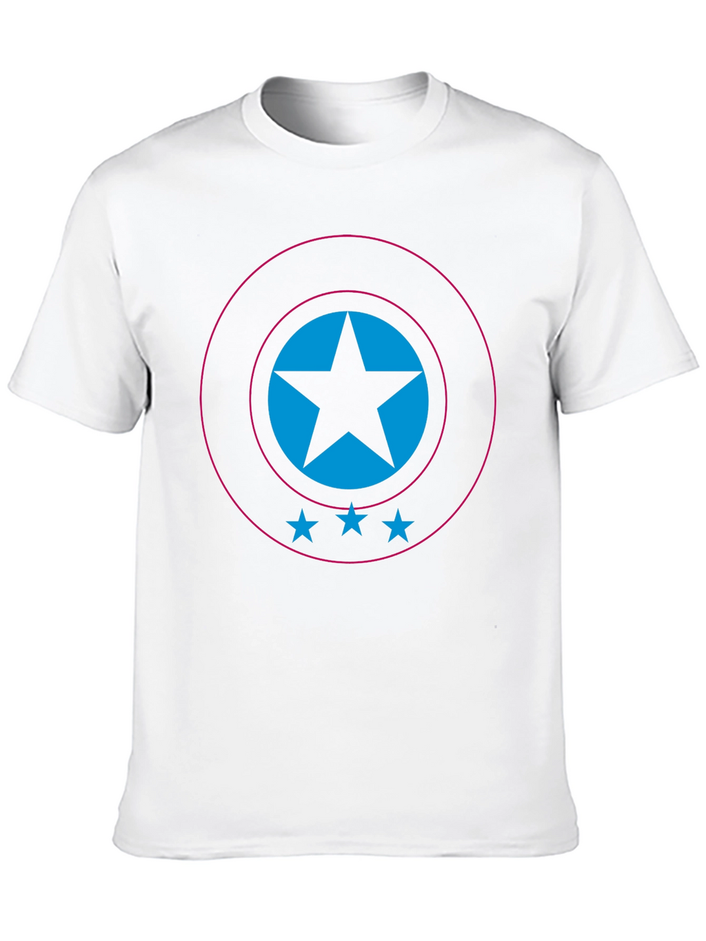 Stylish Black T-Shirt with Star Shield Design