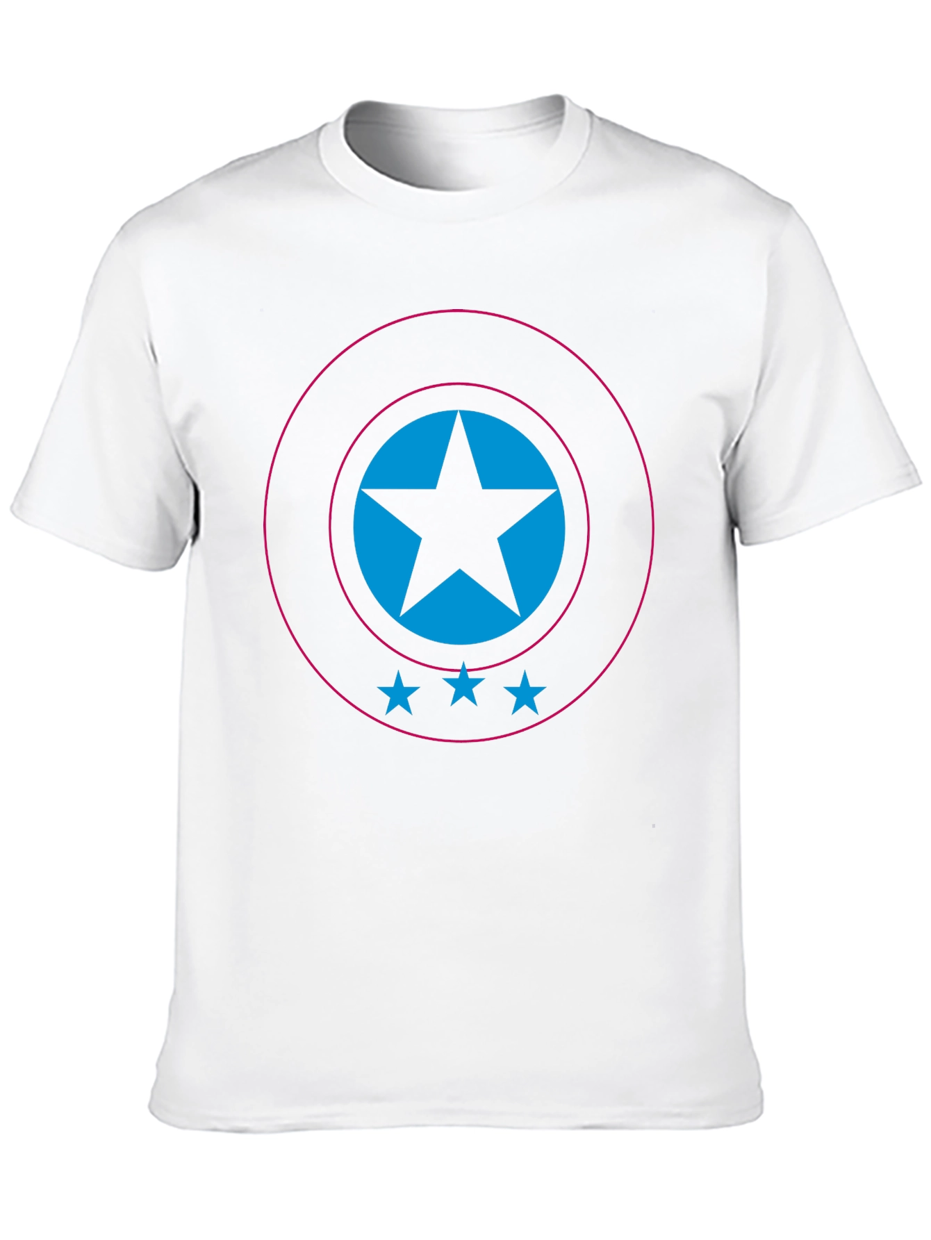 Stylish Black T-Shirt with Star Shield Design