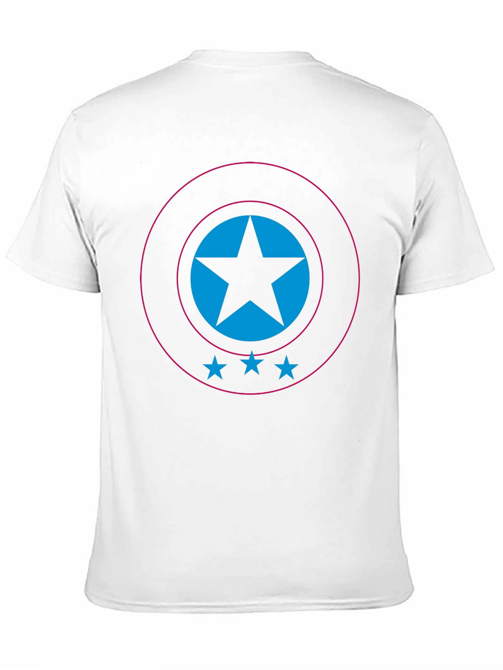 Stylish Black T-Shirt with Star Shield Design