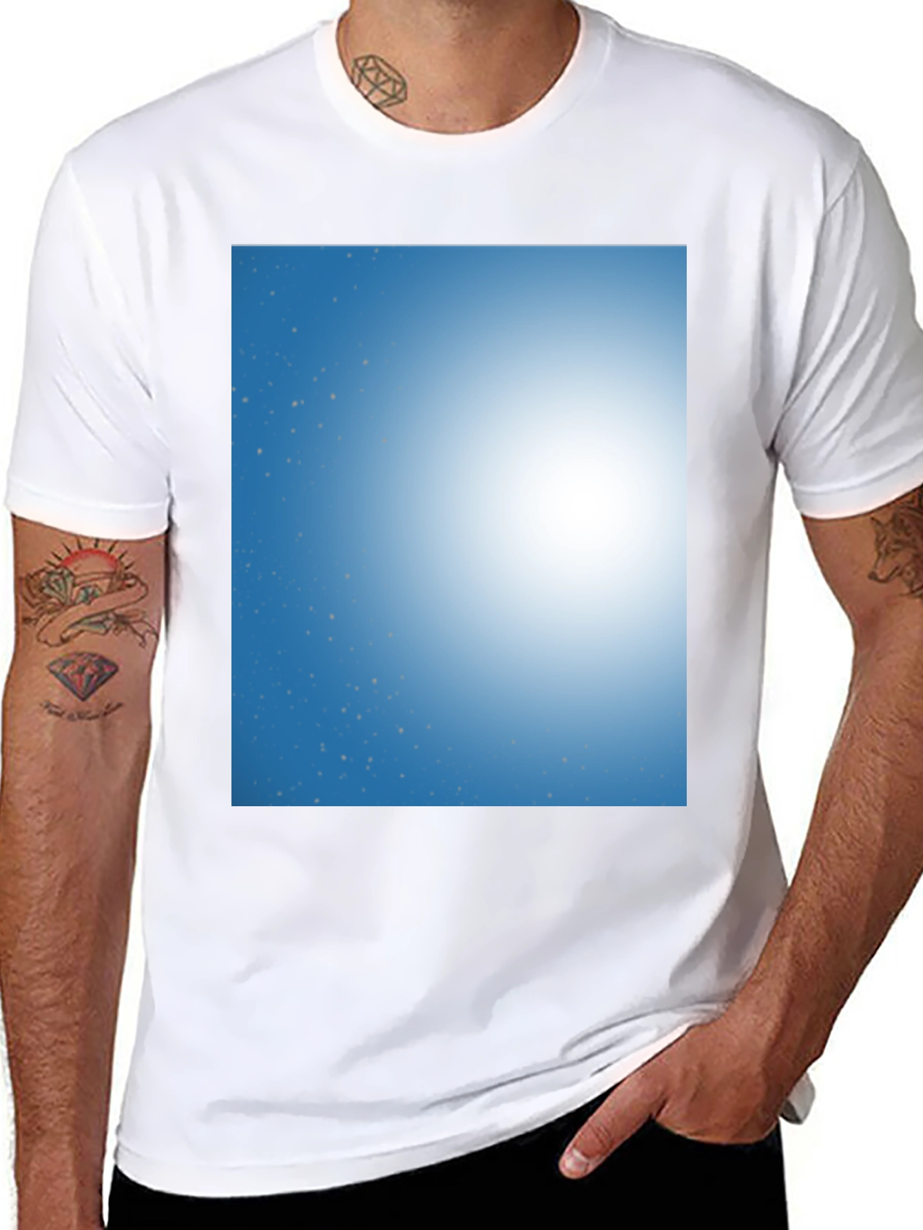Celestial Dream T-Shirt - Blue Sky & Stars