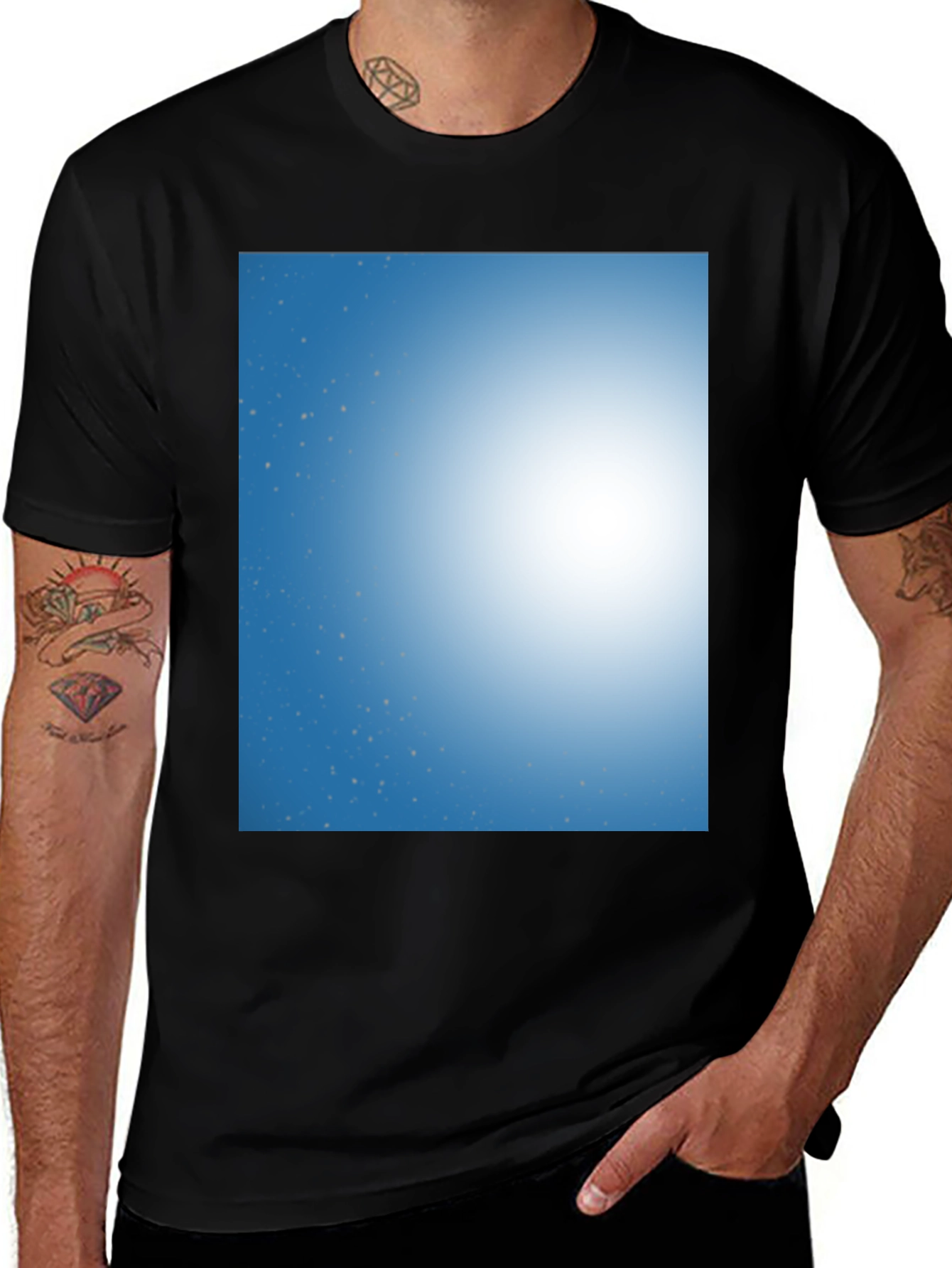 Celestial Dream T-Shirt - Blue Sky & Stars