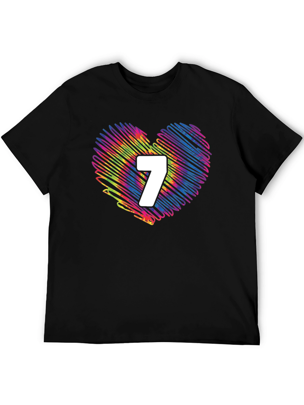 Rainbow Heart Number 7 T-Shirt