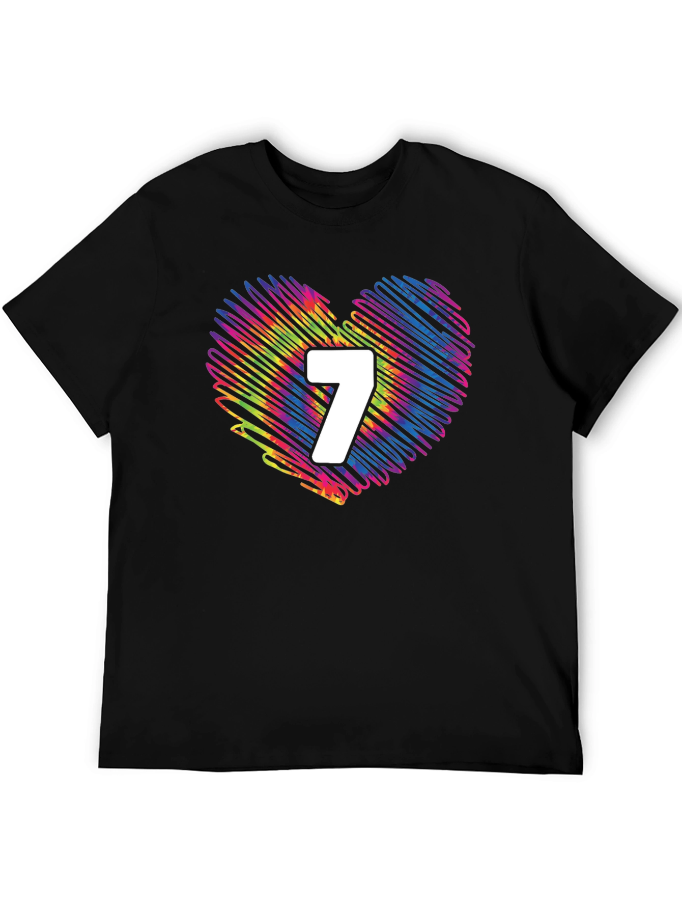 Rainbow Heart Number 7 T-Shirt