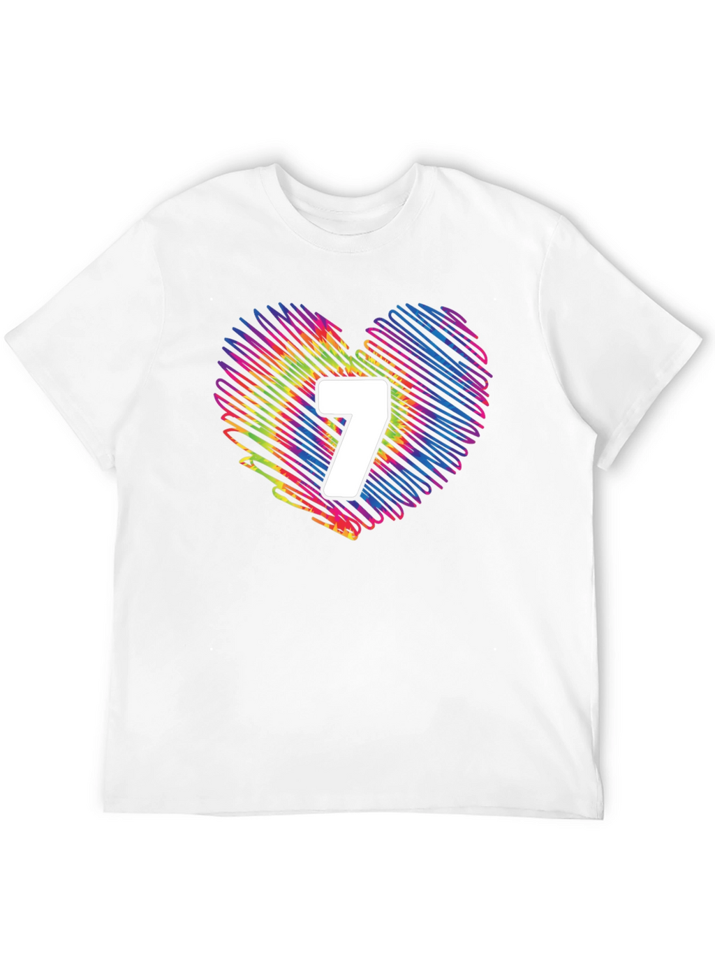 Rainbow Heart Number 7 T-Shirt